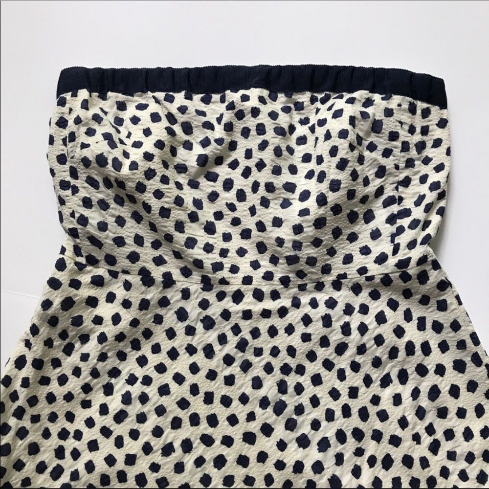 J crew strapless dress Sz 0 Navy blue - Picture 5 of 11